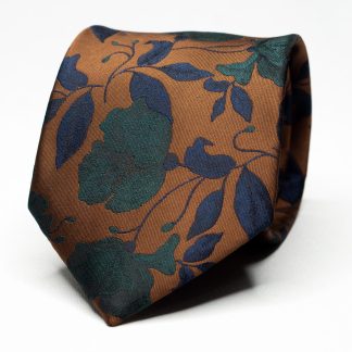 Burnt Orange Floral Tie